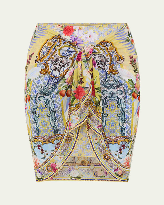 Flor Fantastica Layered Short Sarong Coverup